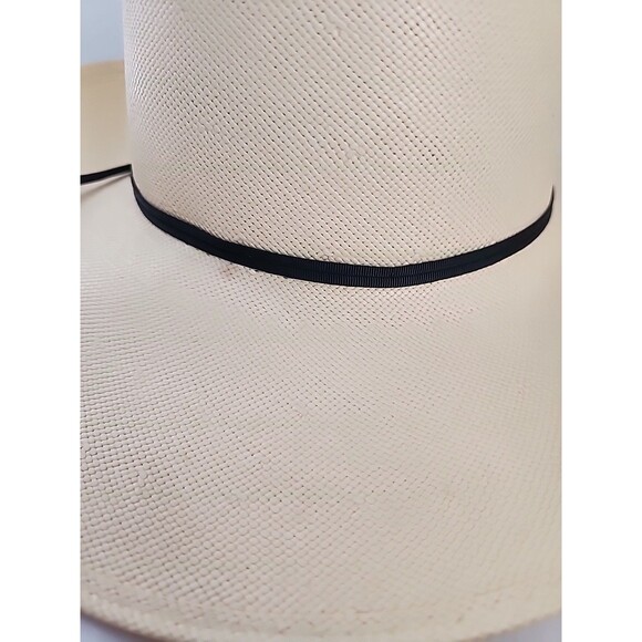 Vtg Resistol 7 1/4 Self-Conforming Western Cowboy Straw Hat Shantung Panama 4X